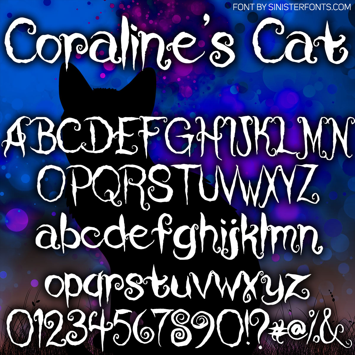 Coraline's Cat - Font by Chad Savage