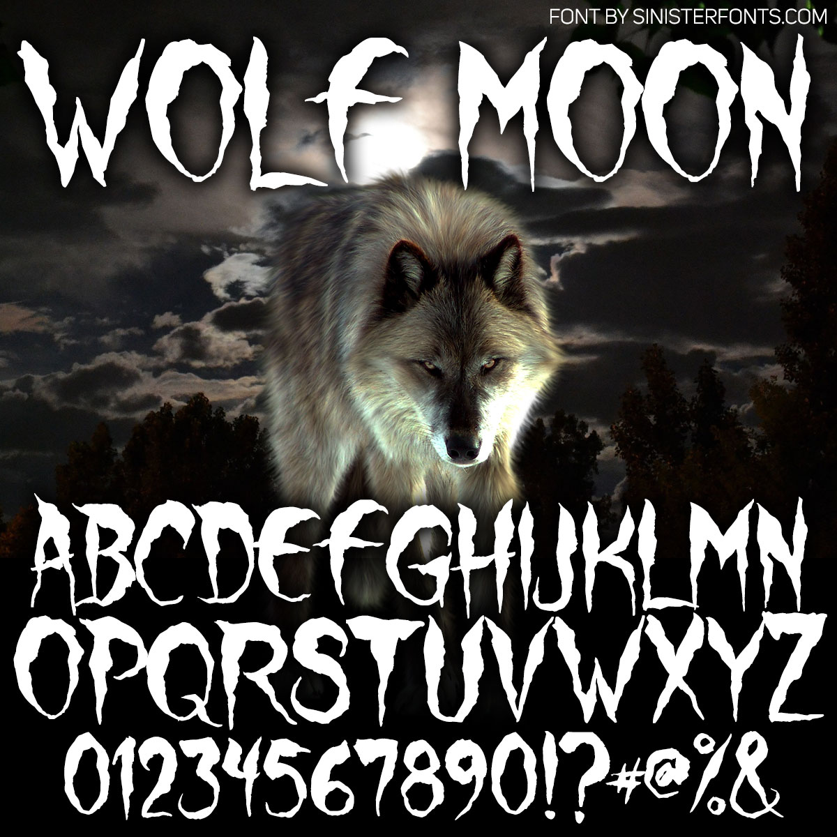 Wolf Moon Font by Chad Savage