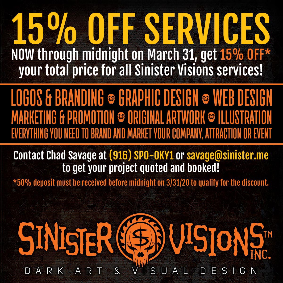Sinister Visions Services Sale